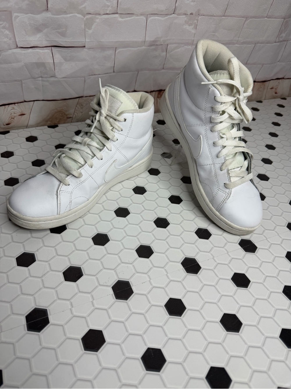 Nike Court Royale Mid White Leather Sneakers | Women’s Size 11 | Minimalist - Picture 2 of 6